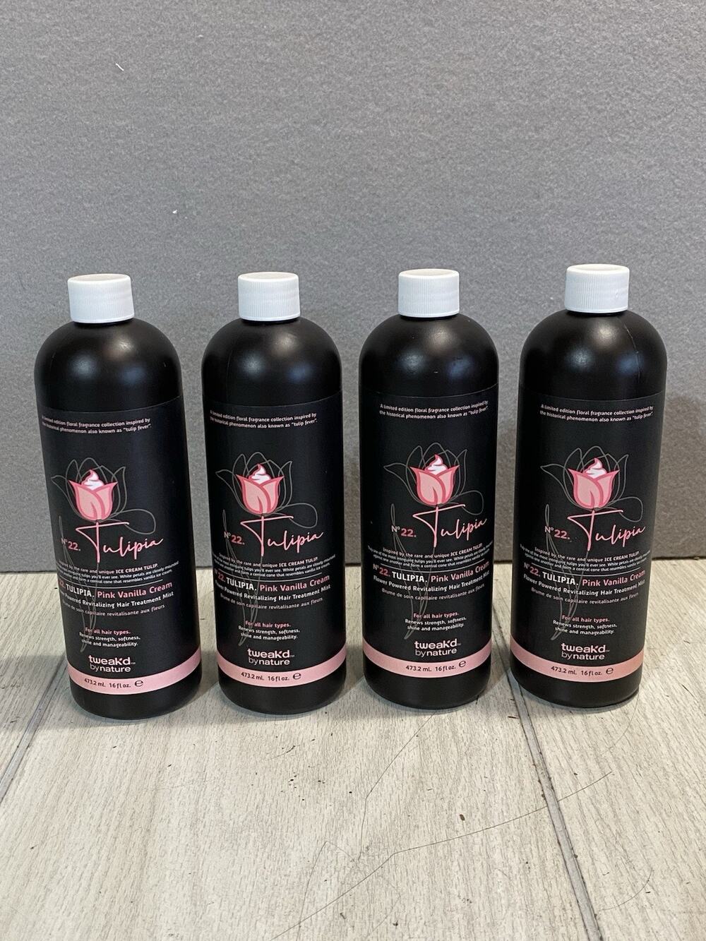 SEALED Lot of 4 Tweak'd By Nature N°22 Tulipia Pink Vanilla Cream 16 oz New